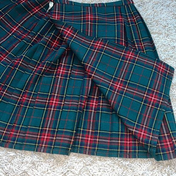 Vintage THE SCOTCH HOUSE Made In Scotland Pure Wool Kilt Skirt Tartan Womens 26 - Picture 12 of 13